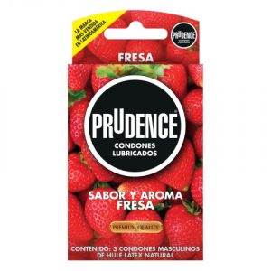 PRESERVATIVO PRUDENCE AROMA FRESA 3 PZ