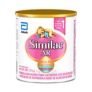 Leche de fórmula en polvo Abbott Similac AR en lata de 1 de 375g - 0 a 12 meses