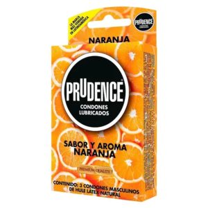 Prudence Naranja Caja Con 3 Condones