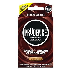 Condones de Látex Prudence Sabor y Aroma Chocolate 3 Condones